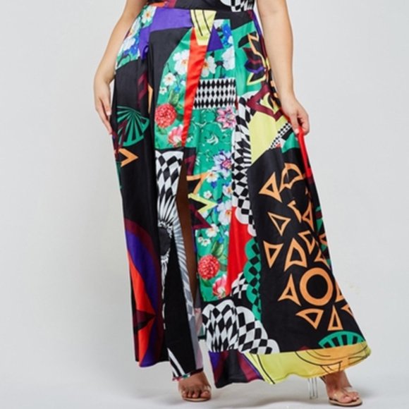 Multi Pattern Maxi Dress - Picture 3 of 4